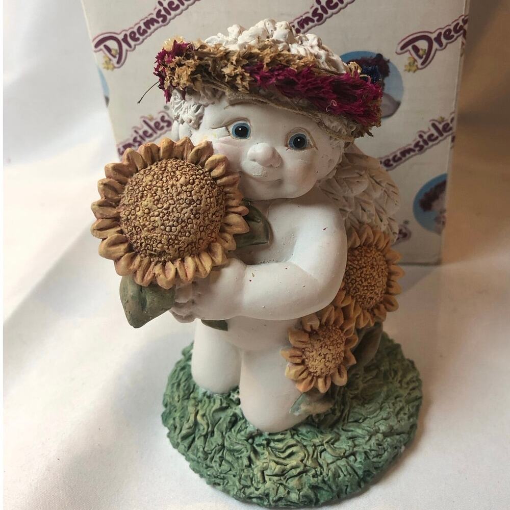 Vintage 2003 Dreamsicle Sunflower Days Signed Figurine 4x3